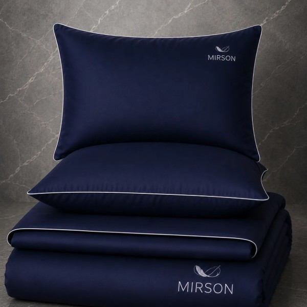Фото - Комплект постільної білизни MirSon Євро 4052 Ocean Corner Сатин (2200008711375)